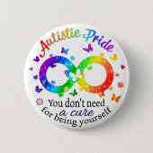 Badge Rond 5 Cm Fierté autistique (Devant)