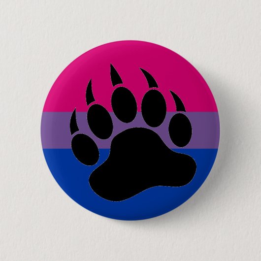Badge Rond 5 Cm Fierté bisexuelle d'ours (Devant)