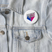 Badge Rond 5 Cm Fierté bisexuelle éclatée (En situation)