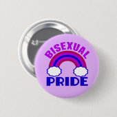 Badge Rond 5 Cm Fierté bisexuelle violet arc-en-ciel (Devant & derrière)