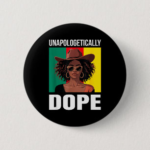 Badge Rond 5 Cm Fierté d'autonomisation des femmes afro sans excus