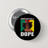 Badge Rond 5 Cm Fierté d'autonomisation des femmes afro sans excus (Devant & derrière)