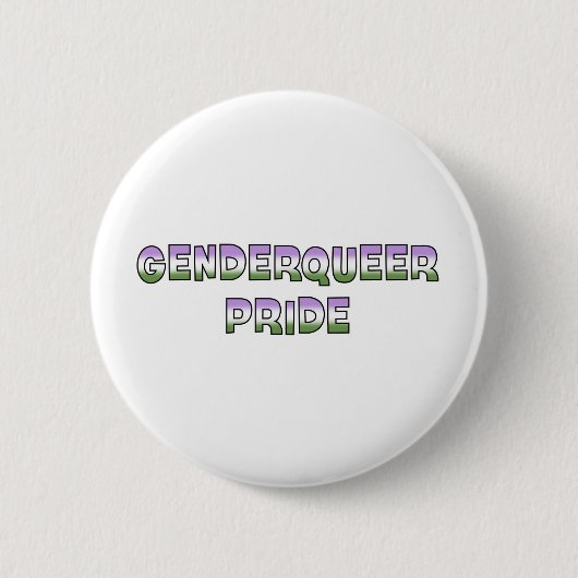 Badge Rond 5 Cm Fierté de Genderqueer (Devant)