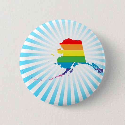 Badge Rond 5 Cm fierté de l'Alaska (Devant)