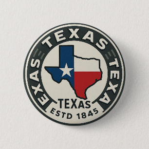 Badge Rond 5 Cm fierté de l'État du Texas