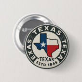 Badge Rond 5 Cm fierté de l'État du Texas (Devant & derrière)