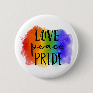 Badge Rond 5 Cm Fierté de paix d'amour