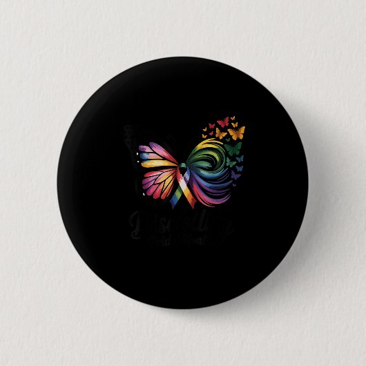 Badge Rond 5 Cm Fierté d'invalidité Mois Fierté d'invalidité Indic (Devant)