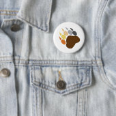 Badge Rond 5 Cm Fierté d'ours - griffe d'ours (En situation)