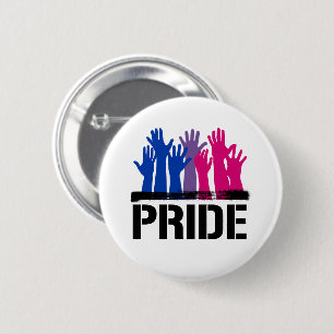 Badge Rond 5 Cm Fierté ensemble bisexuelle