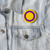 Badge Rond 5 Cm Fierté intersexuelle (En situation)
