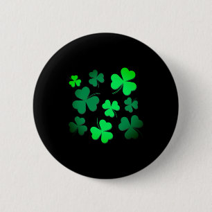 Badge Rond 5 Cm Fierté irlandaise Vert Trèfle Shamrock St Patrick'