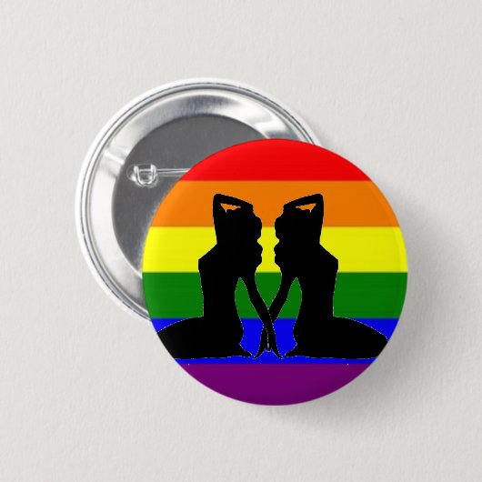 Badge Rond 5 Cm Fierté lesbienne grecque (Devant & derrière)
