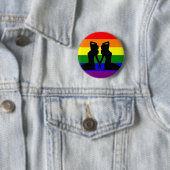 Badge Rond 5 Cm Fierté lesbienne grecque (En situation)