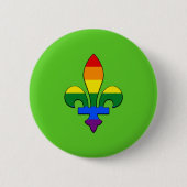 Badge Rond 5 Cm Fierté LGBT fleur-de-lis (Devant)
