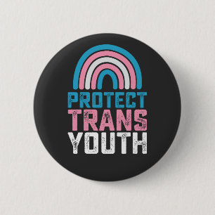 Badge Rond 5 Cm Fierté LGBT Protéger les jeunes transgenres trans