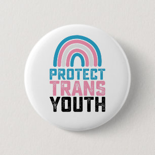 Badge Rond 5 Cm Fierté LGBT Protéger les jeunes transgenres trans