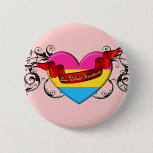 Badge Rond 5 Cm Fierté Pansexual : Amour sans frontières