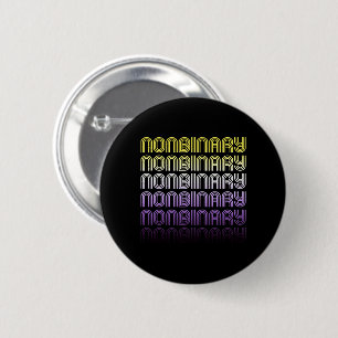 Badge Rond 5 Cm Fierté Rétro Non Binaire