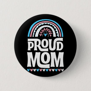 Badge Rond 5 Cm Fierté transgenre de maman Drapeau Fête des mères 