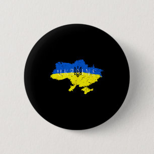 Badge Rond 5 Cm Fierté ukrainienne Tryzub Ukraine Carte Vintage Re