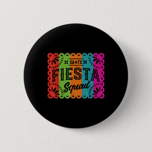 Badge Rond 5 Cm Fiesta Squad Cinco De Mayo Parti Mexicain San Anto