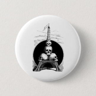 Badge Rond 5 Cm Figaro. Tour Eiffel pour le cimetière