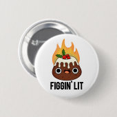 Badge Rond 5 Cm Figgin Lit Funny Figgy Pudding Pun (Devant & derrière)