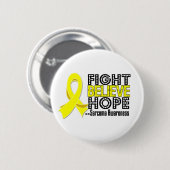 Badge Rond 5 Cm Fight Believe Hope - Sarcoma (Devant & derrière)