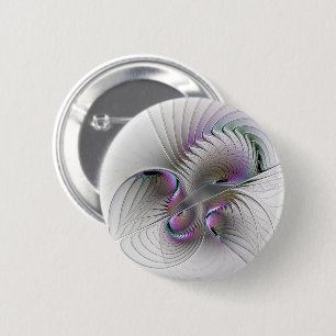 Badge Rond 5 Cm Figure de fantaisie abstraite moderne timide Art f