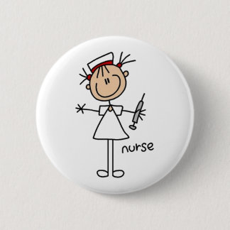 Badge Rond 5 Cm Figure du bâton infirmière