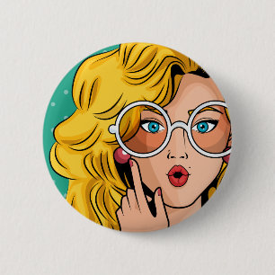 Badge Rond 5 Cm Fille #1