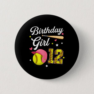 Badge Rond 5 Cm Fille 12 ans Douce 12e Anniversaire 12 Douze Ans