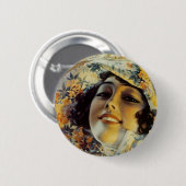 Badge Rond 5 Cm Fille à moi (Devant & derrière)
