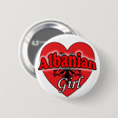 Badge Rond 5 Cm Fille albanaise (Devant & derrière)