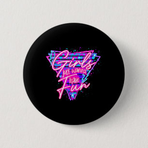 Badge Rond 5 Cm Fille Anniversaire Fête d'Anniversaire Filles Just