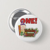 Badge Rond 5 Cm Fille Anniversaire T-shirts et cadeaux pour bébé (Devant & derrière)