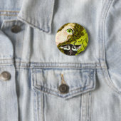 Badge Rond 5 Cm fille au chat 2 (En situation)