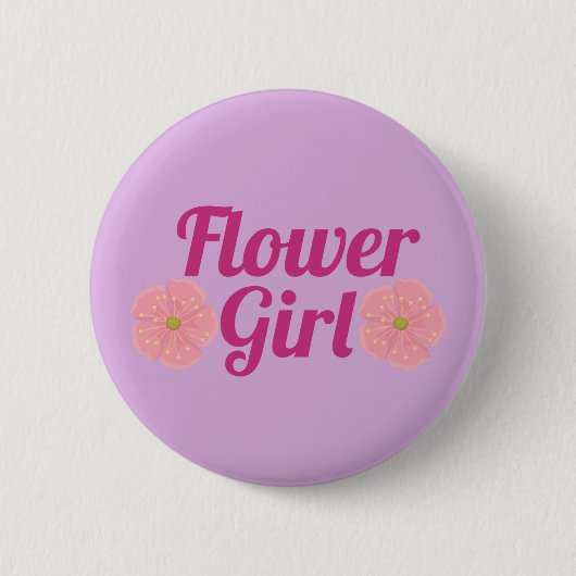 Badge Rond 5 Cm Fille aux fleurs  (Devant)