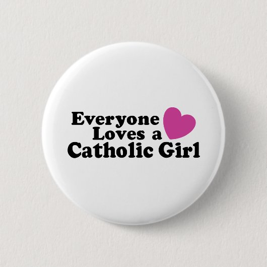 Badge Rond 5 Cm Fille catholique (Devant)