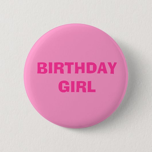 BADGE ROND 5 CM FILLE D'ANNIVERSAIRE (Devant)