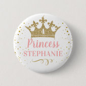Badge Rond 5 Cm Fille d'anniversaire (Devant)