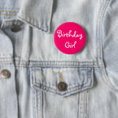 Badge Rond 5 Cm Fille d'anniversaire (En situation)