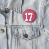 Badge Rond 5 Cm Fille d'anniversaire 17 (En situation)