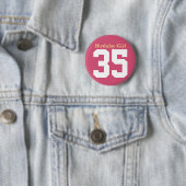 Badge Rond 5 Cm Fille d'anniversaire 35 (En situation)
