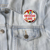 Badge Rond 5 Cm Fille d'anniversaire ~Button (En situation)