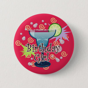 Badge Rond 5 Cm Fille d'anniversaire de margarita