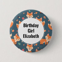 Fille d'anniversaire - Motif animal de renard oran
