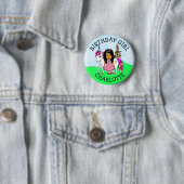 Badge Rond 5 Cm Fille d'anniversaire Personnaliser Bouton Princess (En situation)