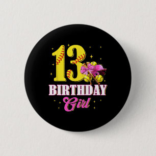 Badge Rond 5 Cm Fille de 13 ans Coquette Douce Arc 10 ans